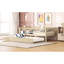Lit de jour simple avec couchette et garde-corps en bois naturel - Qualité de protection durable du bois-158667678-158667673