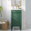 Meuble-lavabo de 18 po de style français avec lavabo en céramique, charnières à fermeture douce et tablette de rangement réglable pour les petites salles de bain-2140805775-2141138987