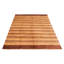 Tapis rectangulaire en laine noué à la main de conception unique 6 pi 7 po x 10 pi Sheredan nouvel âge brun / crème / brun clair