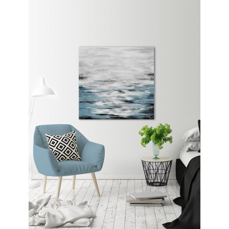 « reflective sea ii » par parvez taj,, reproduction d’art, H 12 po x l 12 po x P 1,5 po, Toile tendue