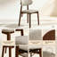 Ensemble de 4 chaises de salle à manger de style campagnard classique avec base en bois massif et structure en X en métal-759157817
