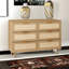 Commode 6 tiroirs multi-usages, armoire de rangement moderne avec pieds en bois-121685575-131508418-88590369