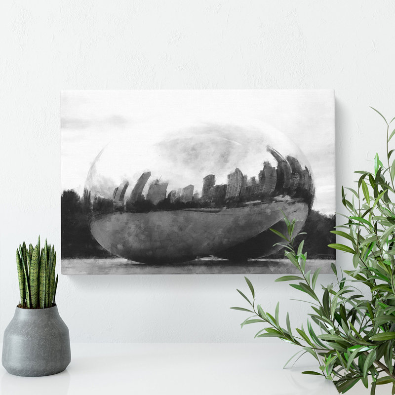 The Bean In Chicago - Wrapped Canvas Print, 40cm H x 60cm W x 3cm D