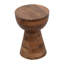 Table de bout en bois Baelyn, table d'appoint ronde avec base effilée, table d'appoint brune, pour la maison, le bureau, la chambre à coucher ou le salon, 24 po