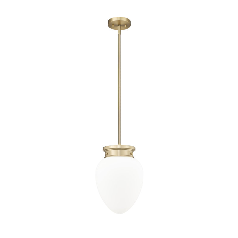 Luminaire suspendu 1 lumière Patrisio, Or moderne, H 95,5 po x l 10 po x P 10 po