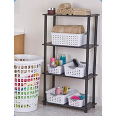 12 Piece Sterilite Medium and Small Ultra Plastic Storage Bin Organizer Basket