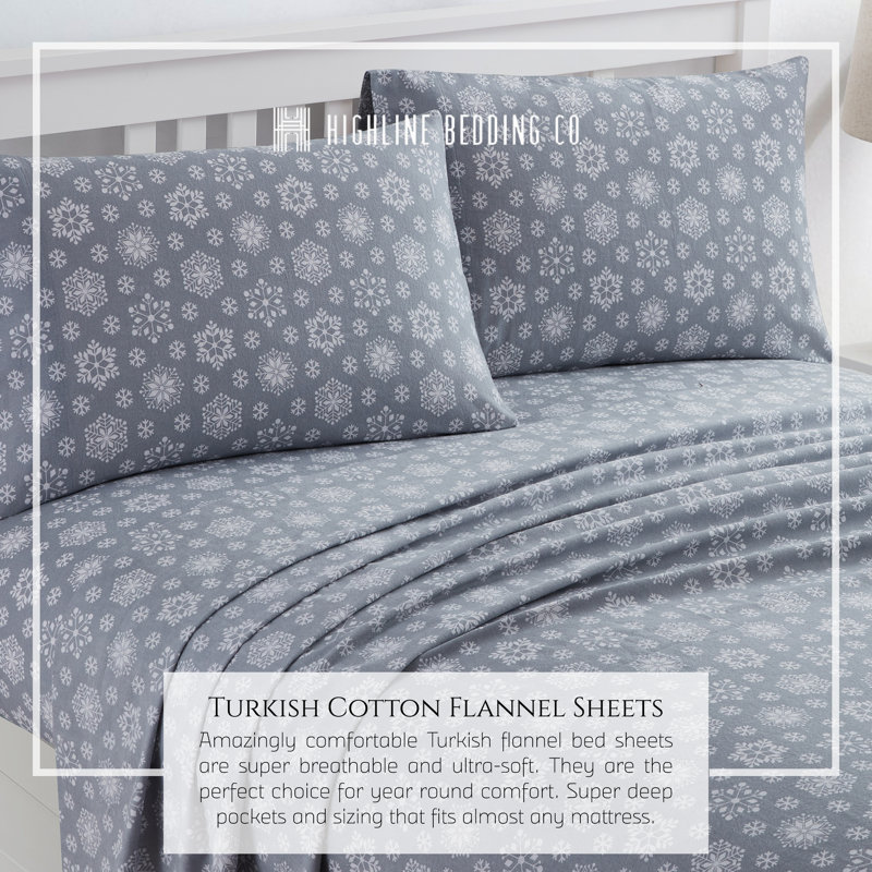 Ensemble de draps en flanelle de neige, Ensemble de draps pour lit simple + 1 drap-housse 