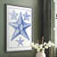 Blue Sea Stars VI, reproduction encadrée - bois massif-2082885837-2082885810