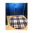 Beige Black Red Plaid Patterned Heart Detailed Woven Base Decorative Carpet-2074860612