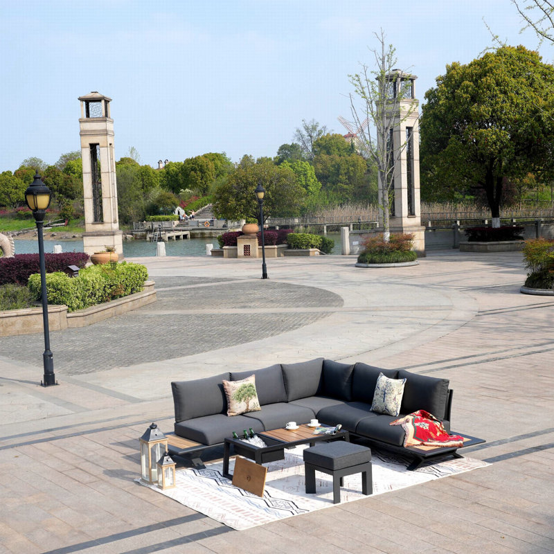 Ensemble de conversation modulaire avec coussins