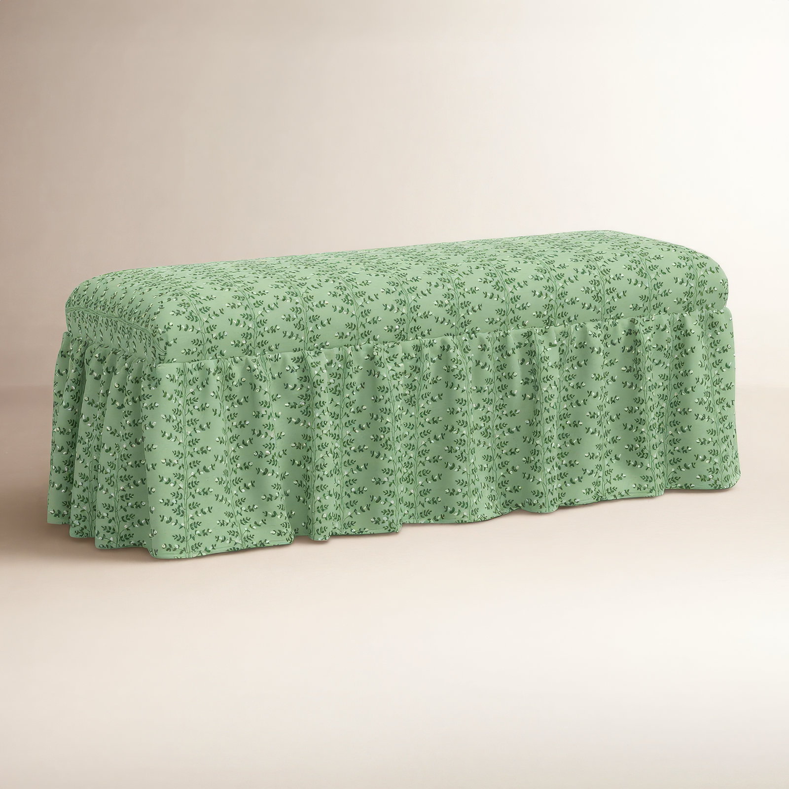 Surrey Dining Bench, Green Flower