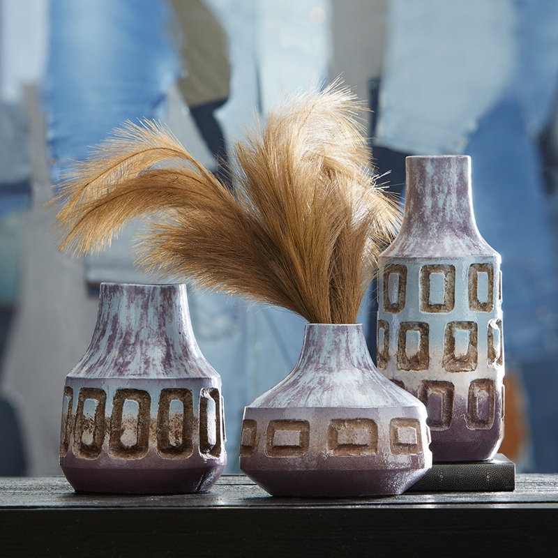 Vase de table Bako, H 8 po x l 9 po x P 9 po