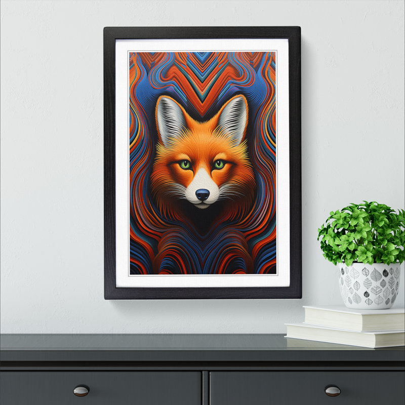 Single Picture Frame Print on Wood, 46cm H x 34cm W, Black Framed