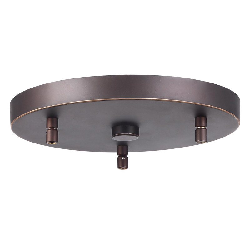 Luminaire suspendu pour grappe 3 lumières Pinnix, Chrome / Bronze