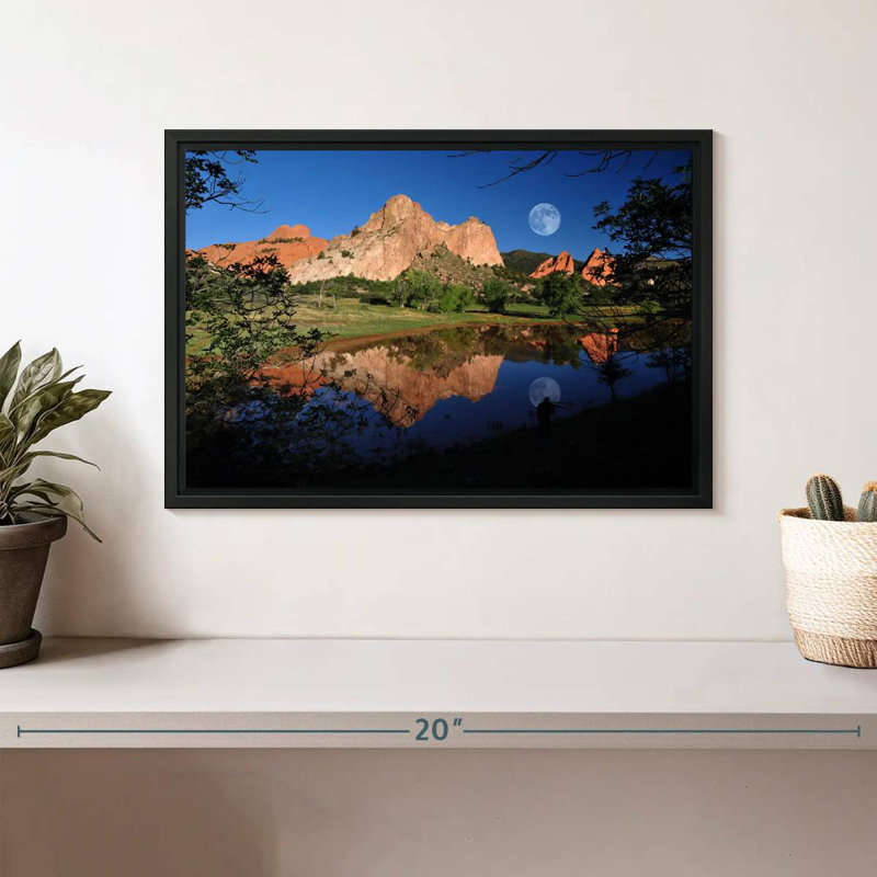 Jardin du lac des Dieux, Cadre flottant noir, 13 po x 9 po