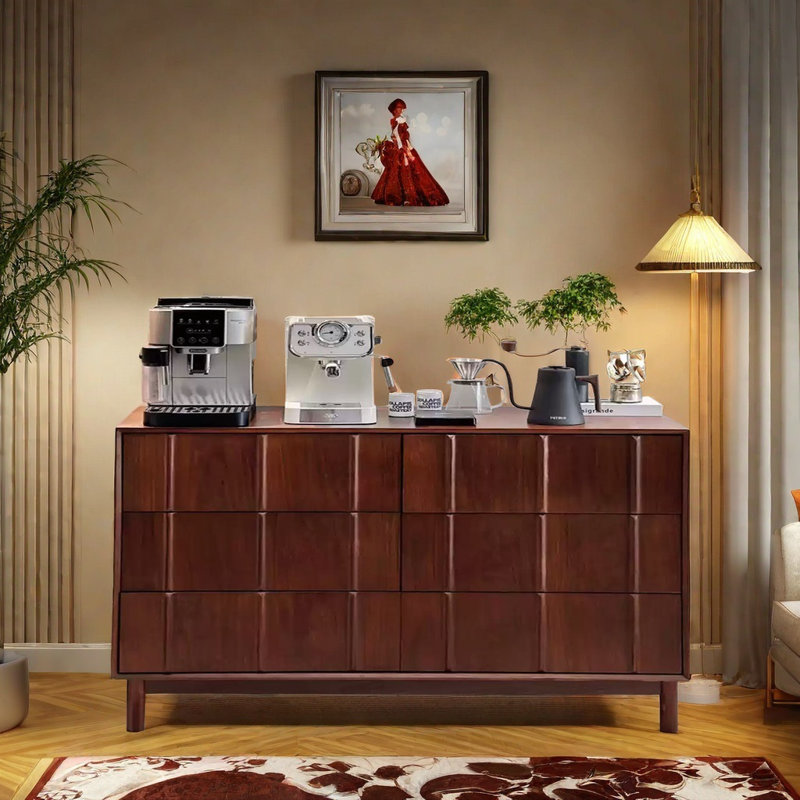 Simple Large Capacity  Sideboard, Walnut
