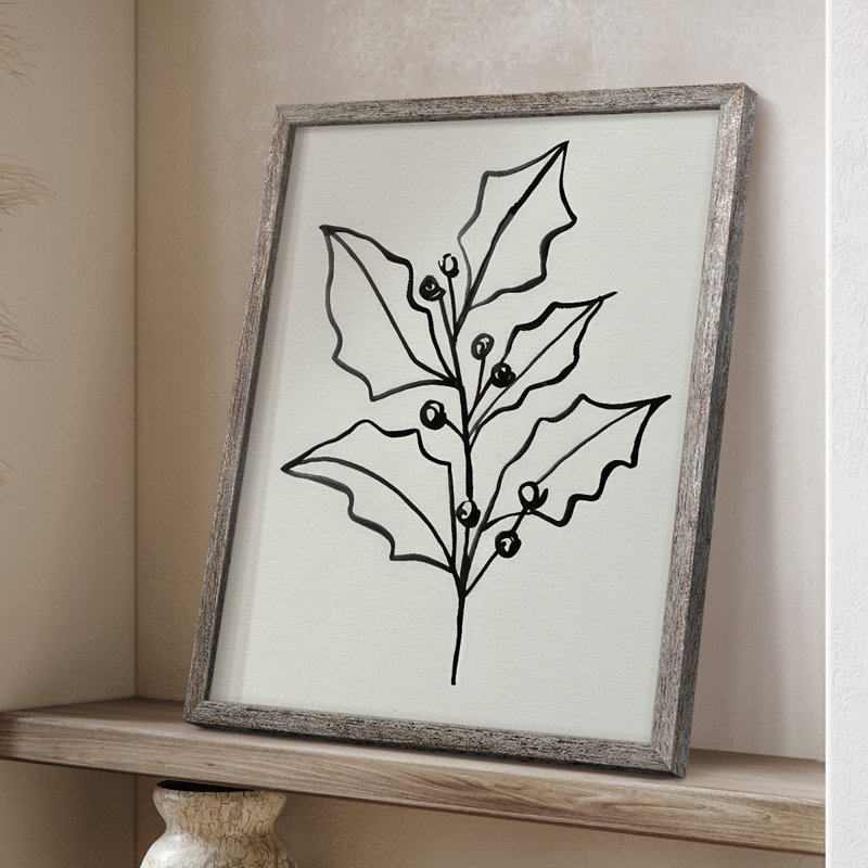 «Evergreen Ink I», reproduction encadrée - bois massif, H 30 po x l 24 po