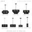 Mini-luminaire suspendu noir 1 lumière Mata