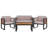 Gernulf 4-Piece Acacia Solid Wood and Steel Outdoor Seating Group-1915124058