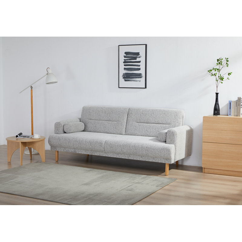 Nuvah Fabric Click-Clark 3-Seater Sofa Bed, Grey