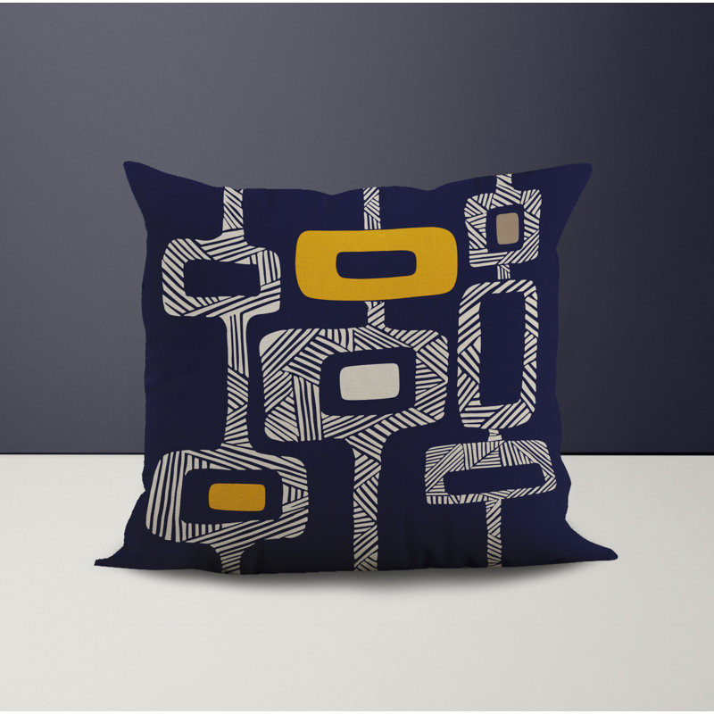 Housse et insert de coussin décoratif en polyester, L 17 po x H 17 po, Jaune