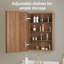 Armoire à pharmacie rectangulaire avec miroir l 16 po x H 24 po Reno, Wal / encastré, tablettes en bois massif, charnières à fermeture en douceur-1477695321-1491675952