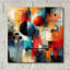  «Circles Abstract 1» par Rey Klimt, art mural en verre acrylique, 12 po x 12 po