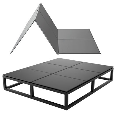 Bunkie Board, lit double pliable 75,6 x 54,3 po sous matelas avec sangles autoagrippantes, noyau en PP avec tissu Oxford 600D, anti-affaissement pour les cadres en métal, les lits superposés et les canapés-lits