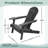 Acacia Wood Folding Adirondack Chair-954656423
