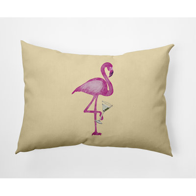  Housse de coussin rectangulaire simple pour l'extérieur Flamingo