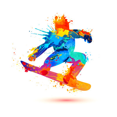 Elisheba " Snowboarder Silhouette " by Ukususha