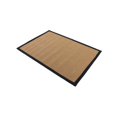 Sisal Hand Woven Black Rug