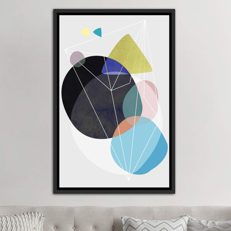 « graphic clxxiii » par mareike böhmer-impression sur image, Toile avec cadre noir patiné, H 40 po x l 26 po x P 1,5 po