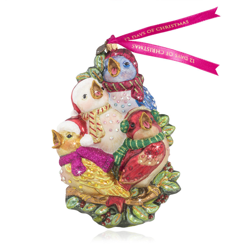 6.5'' Handmade Glass Animals Holiday Shaped Ornament