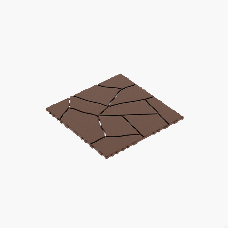 Carreaux de terrasse de style pierre de 12 po, tuiles de terrasse à emboîtement de module de bricolage extérieur et intérieur 44Pcs