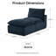 Chaise modulaire sans accoudoirs, fauteuil en velours côtelé