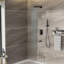 Douche murale avec douchette cascade, bronze huilé - Carré 12 po, 3 fonctions, douche à effet pluie et à main, valve, facile à installer et à nettoyer