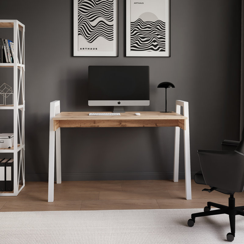 Standing Desk, white/oak wotan