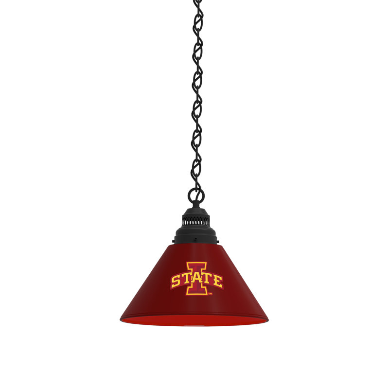 1 - Light Single Pendant, Black, Iowa State Cyclones