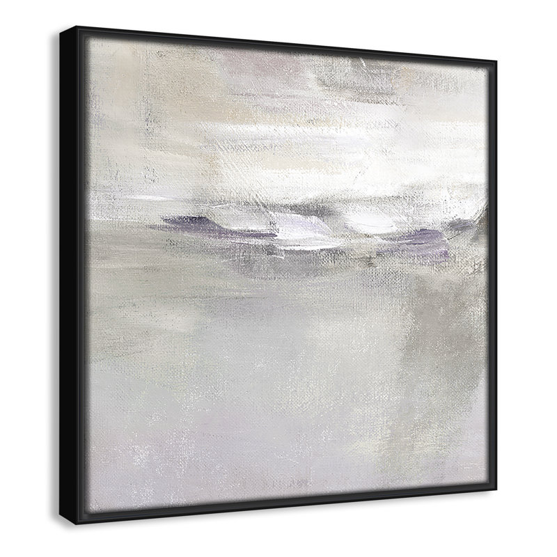 «Abbott Lilac Horizon» par Nan - reproduction sur toile flottante, Cadre noir, H 13,5 po x l 13,5 po
