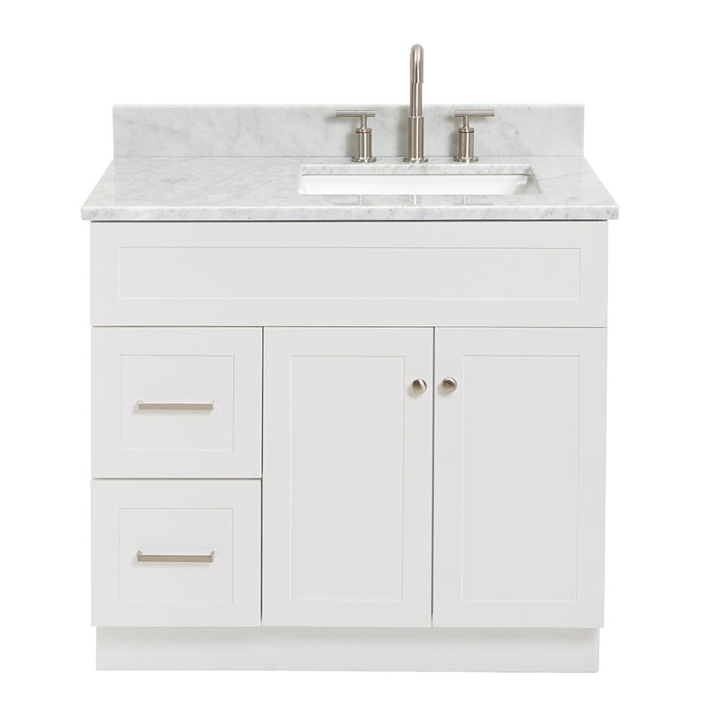Ensemble de meuble-lavabo simple 37 po Partham, Blanc