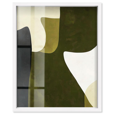 Olive Interplay III Living Room Art Shadowbox Print by Art Remedy