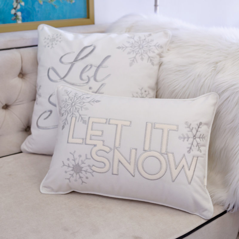 Coussin en velours avec insert 14 x 20, Blanc / beige