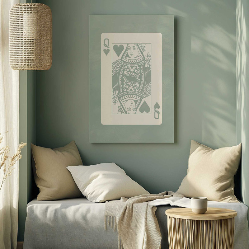 «Sage Queen», toile tendue avec carte, H 12 po x l 8 po