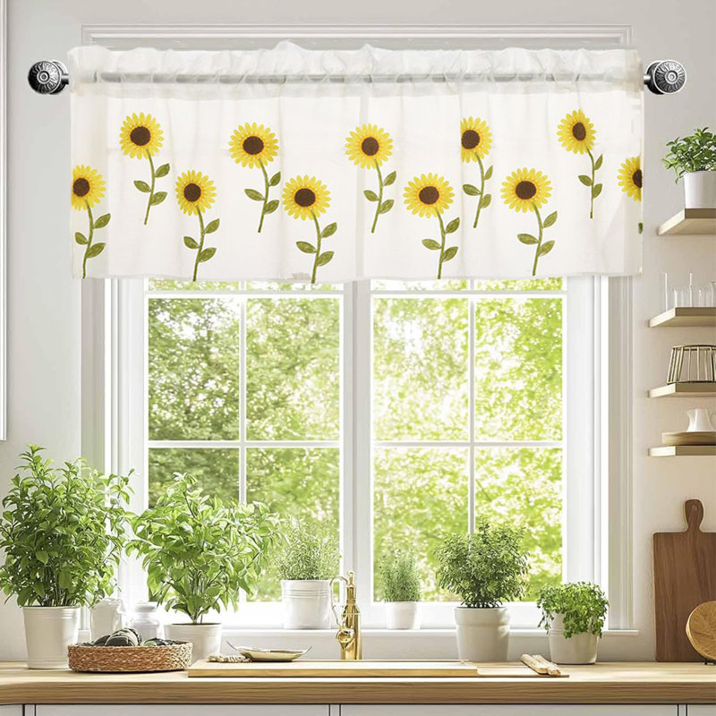 Cantonnière Boho Sunflower, L 19,7 po x L 59 po