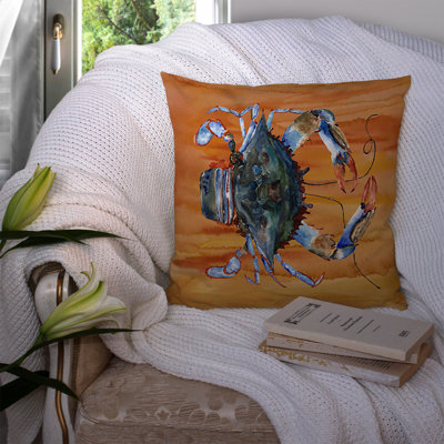 Crab Outdoor Throw Pillow
