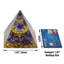  1.97" Amethyst Orgonite Pyramid with 7-Piece Chakra Raw Crystal Stone Set - Handcrafted Resin Pyramid Tabletop Decor & Home Office Accent Sculpture