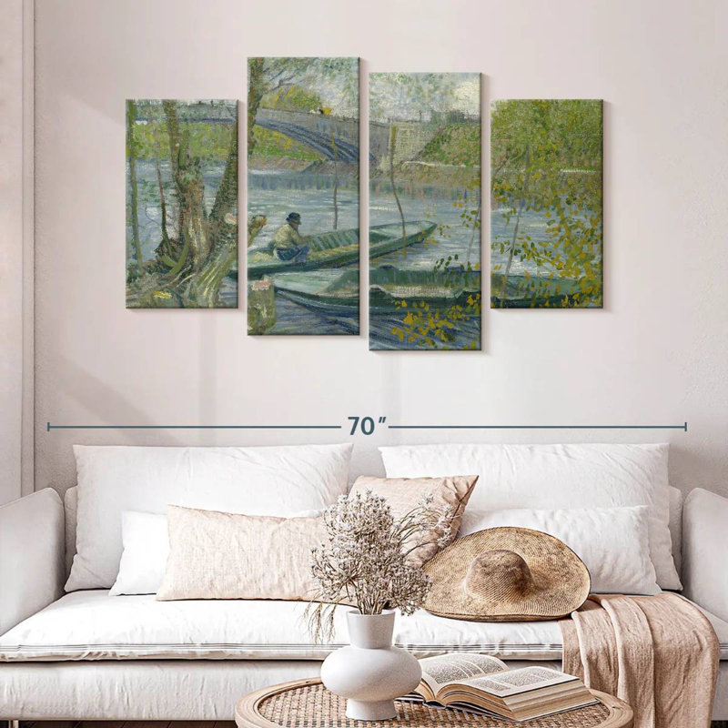 Mehar pêche au printemps, H 32 po x l 52 po