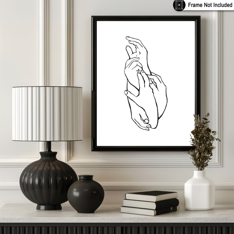Family Holding Hands, Unframed, Poster, 08"H x 10"W