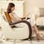 Chaise berçante moderne rembourrée-112384842